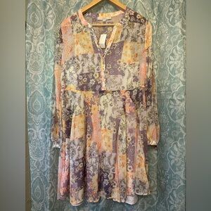 LOFT Multicolor Floral Dress
